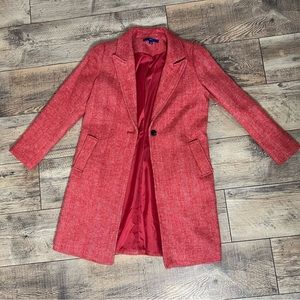 Apt 9 red wool coat. Size small. Worn lightly-like new condition.